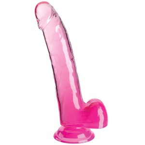KING COCK CLEAR MUNANDIGA DILDO 20,3 CM ROOSA